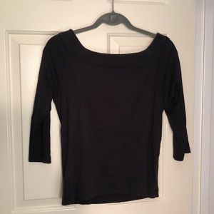 black off the shoulder long sleeve